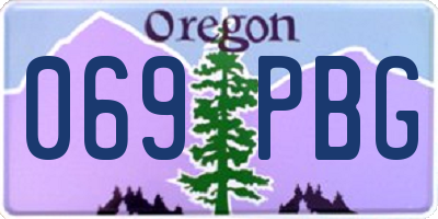 OR license plate 069PBG
