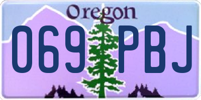 OR license plate 069PBJ