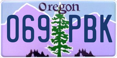 OR license plate 069PBK