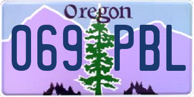 OR license plate 069PBL