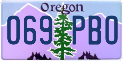 OR license plate 069PBO
