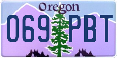 OR license plate 069PBT