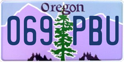 OR license plate 069PBU