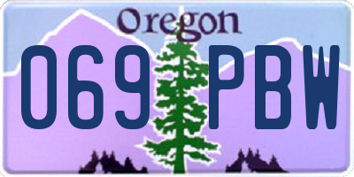 OR license plate 069PBW
