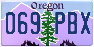 OR license plate 069PBX