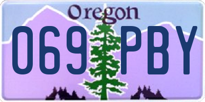 OR license plate 069PBY