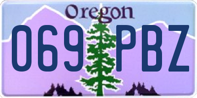 OR license plate 069PBZ