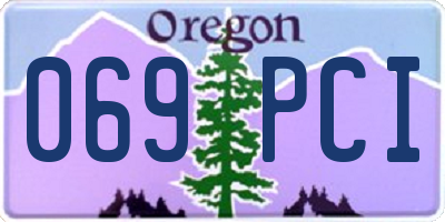 OR license plate 069PCI