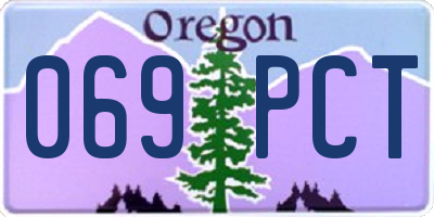 OR license plate 069PCT