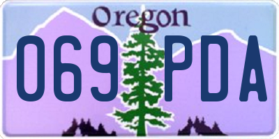 OR license plate 069PDA