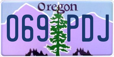 OR license plate 069PDJ