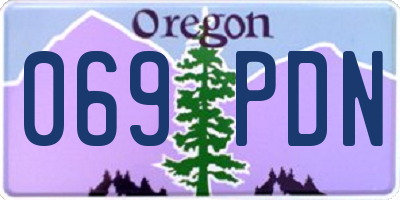 OR license plate 069PDN