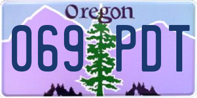 OR license plate 069PDT