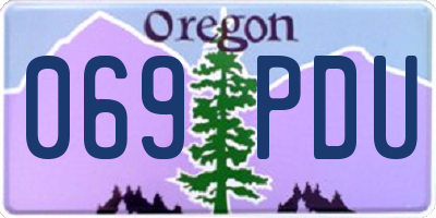 OR license plate 069PDU