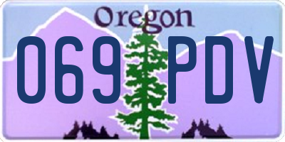 OR license plate 069PDV