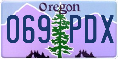 OR license plate 069PDX