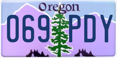 OR license plate 069PDY