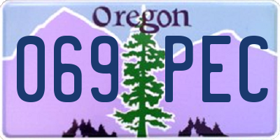OR license plate 069PEC