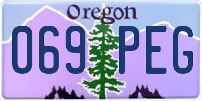 OR license plate 069PEG