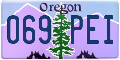 OR license plate 069PEI