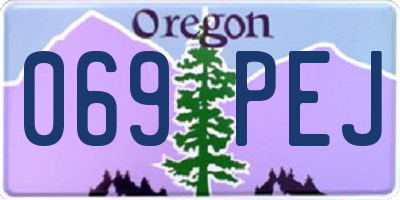 OR license plate 069PEJ