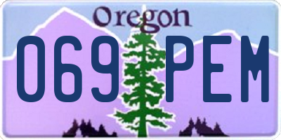 OR license plate 069PEM