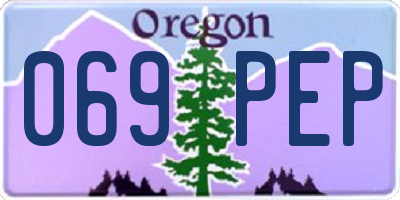 OR license plate 069PEP