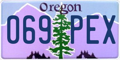 OR license plate 069PEX