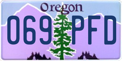 OR license plate 069PFD