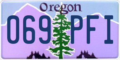 OR license plate 069PFI