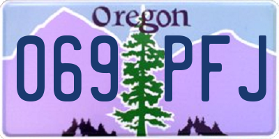 OR license plate 069PFJ