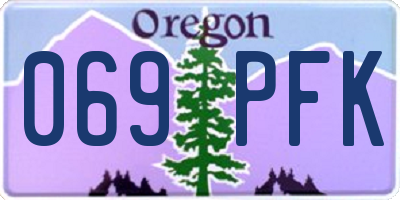 OR license plate 069PFK