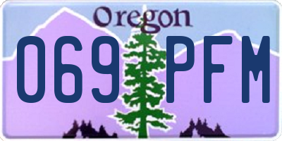 OR license plate 069PFM
