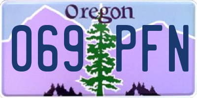 OR license plate 069PFN