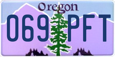 OR license plate 069PFT