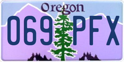 OR license plate 069PFX