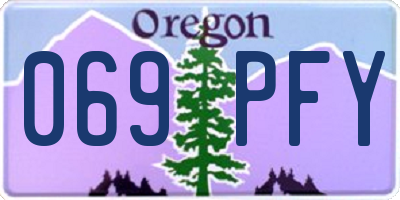 OR license plate 069PFY