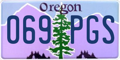 OR license plate 069PGS