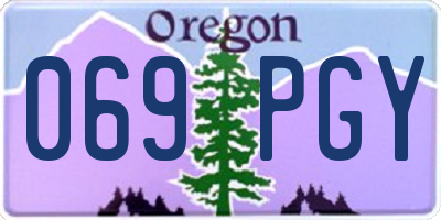 OR license plate 069PGY