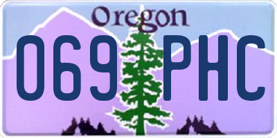 OR license plate 069PHC