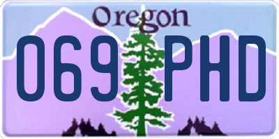 OR license plate 069PHD