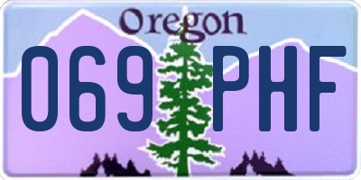 OR license plate 069PHF