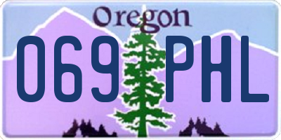 OR license plate 069PHL