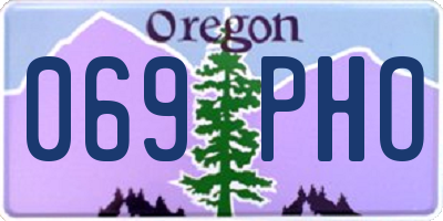 OR license plate 069PHO