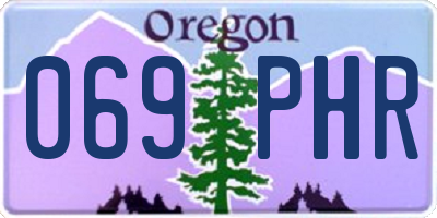 OR license plate 069PHR