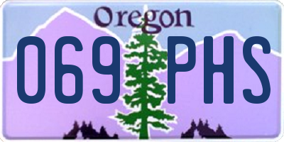 OR license plate 069PHS