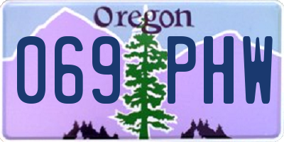 OR license plate 069PHW