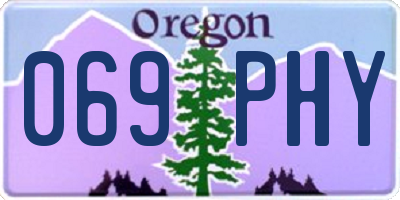 OR license plate 069PHY