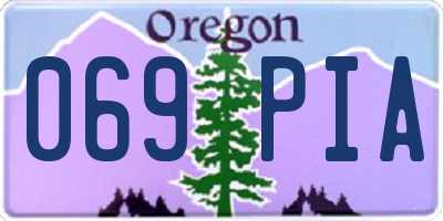 OR license plate 069PIA