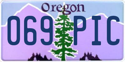 OR license plate 069PIC